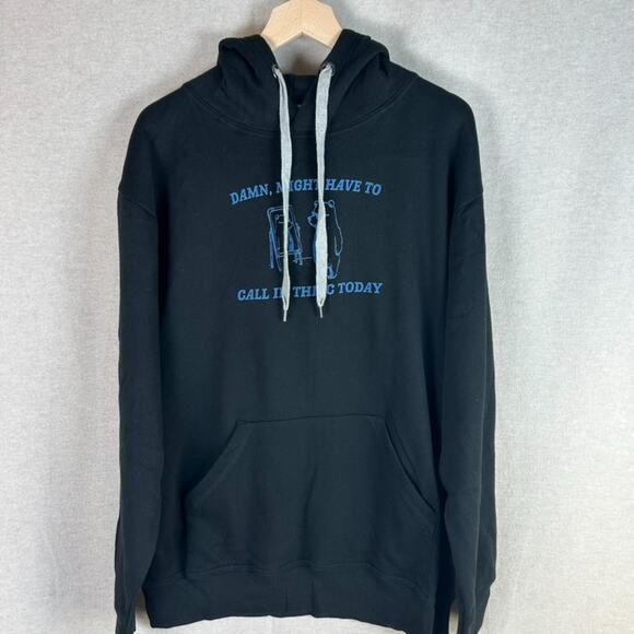 Unisex Might Have To Call In Thicc Today Hoodie Size L Funny Meme Sweatshirt - Picture 2 of 10